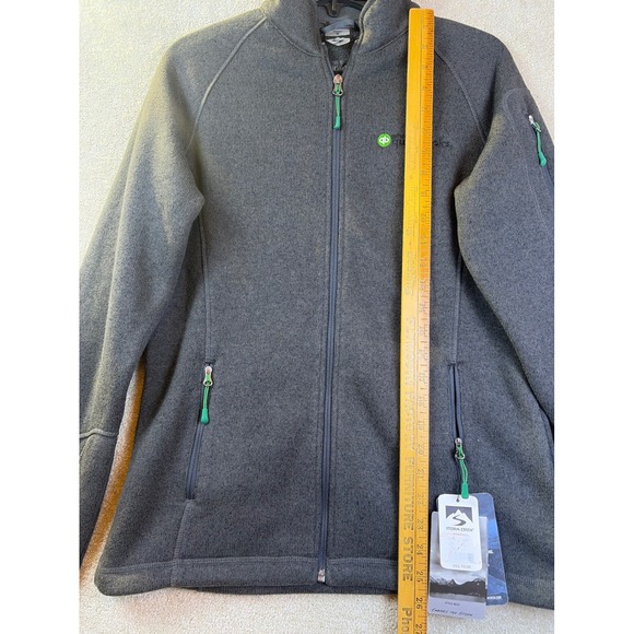 Storm Creek Fleece Jacket Women Medium Gray QuickBooks Logo Full Zip MSRP $70 - Picture 7 of 9